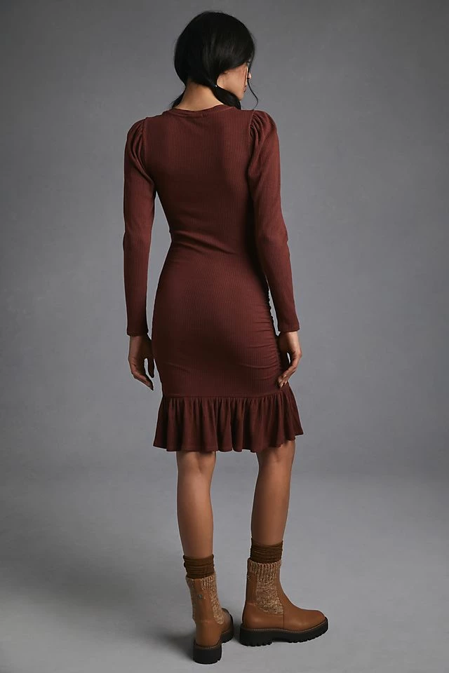 Best Sale ๐ Sundry Ruched Ruffle ๐ Dress WINE ๐ฏ 5 Best Sale ๐ Sundry Ruched Ruffle ๐ Dress WINE ๐ฏ - Image 3