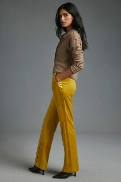 Wholesale ???? Avec Les Filles Split-Front Velvet Pants CHARTREUSE ???? 6 Wholesale ???? Avec Les Filles Split-Front Velvet Pants CHARTREUSE ???? -PAIGE-shop unnamed file 1500