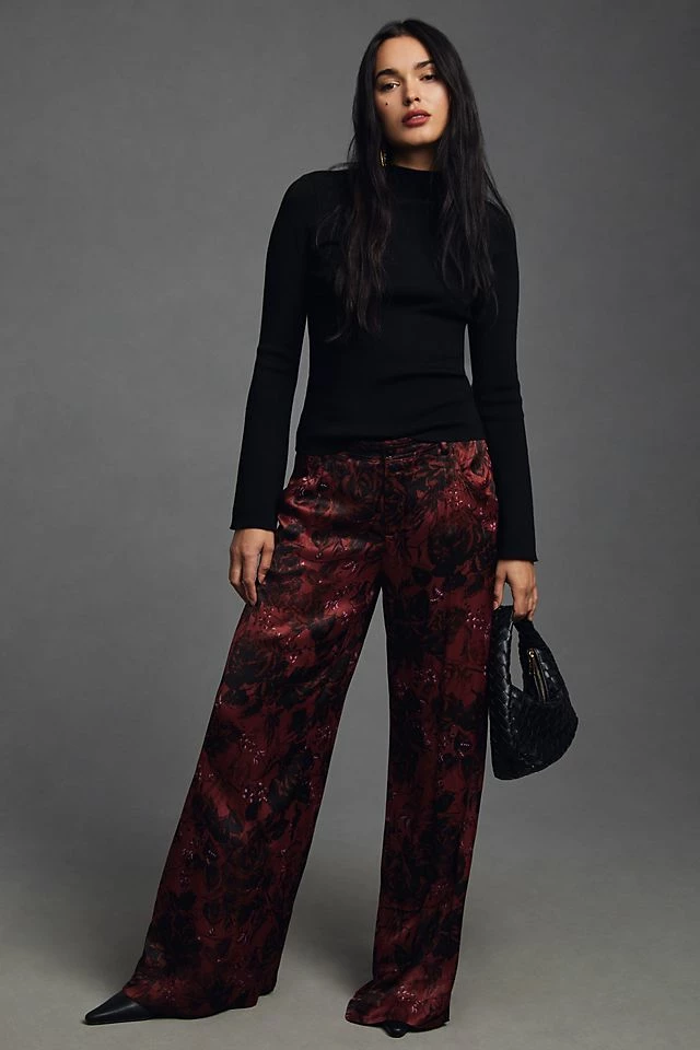 By Anthropologie Low-Rise Pleated Trousers Cheap ???? By Anthropologie Low-Rise Pleated Trousers RED MOTIF ???? -PAIGE-shop unnamed file 1501