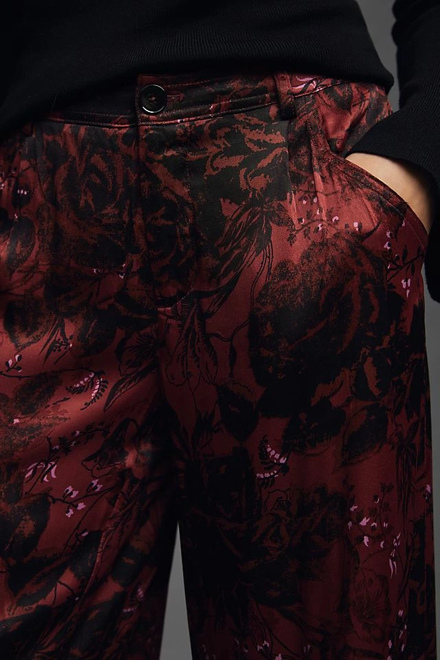 By Anthropologie Low-Rise Pleated Trousers Cheap ???? By Anthropologie Low-Rise Pleated Trousers RED MOTIF ???? -PAIGE-shop unnamed file 1504