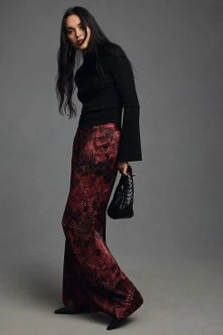 Cheap ???? By Anthropologie Low-Rise Pleated Trousers RED MOTIF ???? 7 Cheap ???? By Anthropologie Low-Rise Pleated Trousers RED MOTIF ???? -PAIGE-shop unnamed file 1506