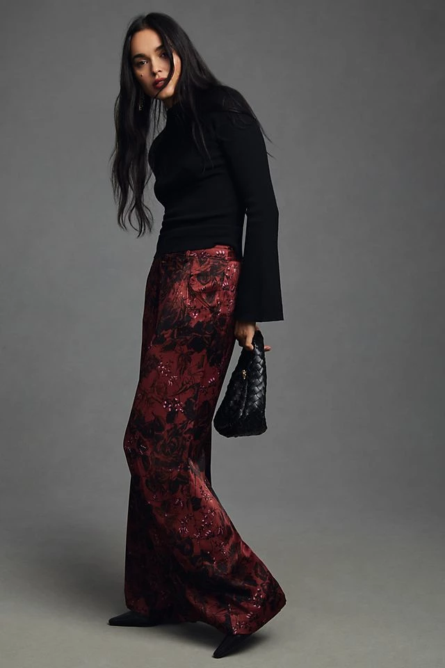 By Anthropologie Low-Rise Pleated Trousers Cheap ???? By Anthropologie Low-Rise Pleated Trousers RED MOTIF ???? -PAIGE-shop unnamed file 1506