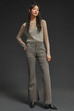 Best reviews of ???? Pilcro The Icon Flare Utility Pants BLACK ⌛