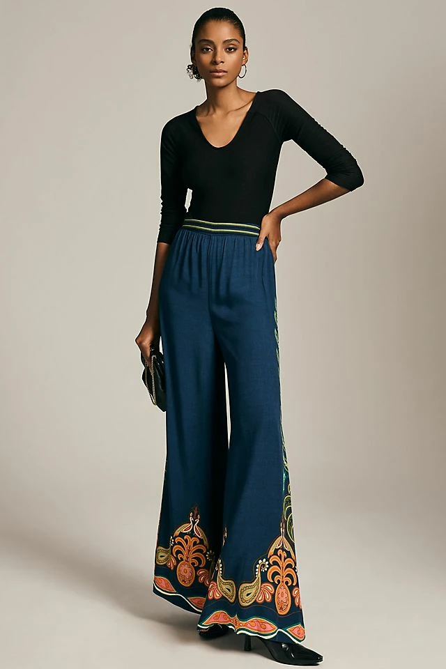 Farm Rio High-Rise Wide-Leg Pants Outlet ???? Farm Rio High-Rise Wide-Leg Pants BLUE MOTIF ???? -PAIGE-shop unnamed file 1518