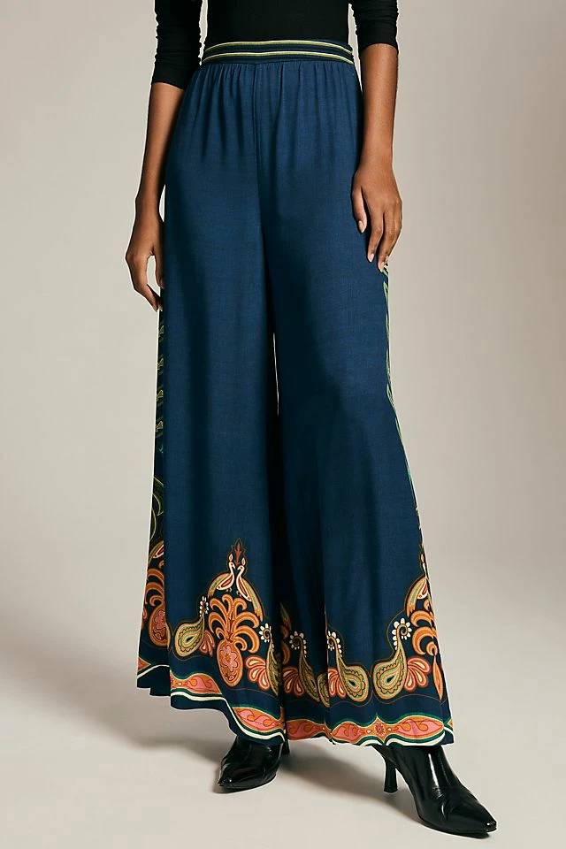 Farm Rio High-Rise Wide-Leg Pants Outlet ???? Farm Rio High-Rise Wide-Leg Pants BLUE MOTIF ???? -PAIGE-shop unnamed file 1519