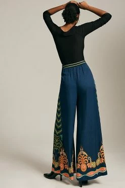 Outlet ???? Farm Rio High-Rise Wide-Leg Pants BLUE MOTIF ???? 4 Outlet ???? Farm Rio High-Rise Wide-Leg Pants BLUE MOTIF ???? -PAIGE-shop unnamed file 1520