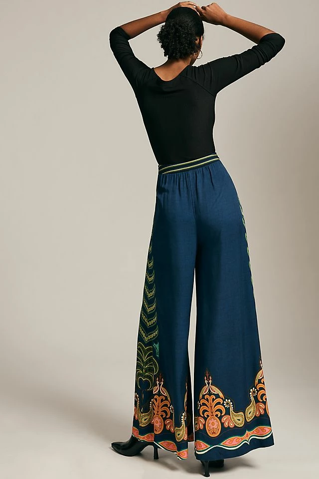 Farm Rio High-Rise Wide-Leg Pants Outlet ???? Farm Rio High-Rise Wide-Leg Pants BLUE MOTIF ???? -PAIGE-shop unnamed file 1520