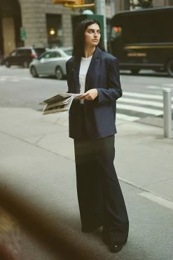 Discount ???? Maeve The Avery Pleated Wide-Leg Trousers BLACK ????