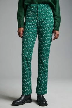 Deals ???? Maeve Essential High-Rise Kick-Flare Pants DARK GREEN ???? -PAIGE-shop unnamed file 1608