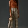 Outlet ✔️ By Anthropologie Maeve Pleated Knit Pants BROWN MOTIF ⌛ -PAIGE-shop unnamed file 1677