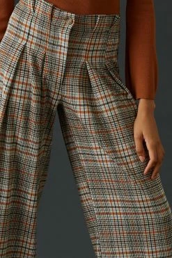 Outlet ✔️ By Anthropologie Maeve Pleated Knit Pants BROWN MOTIF ⌛ -PAIGE-shop unnamed file 1681