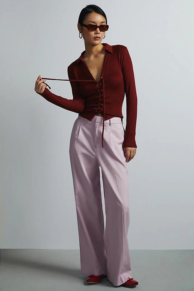 Scotch & Soda Low-Rise Wide-Leg Trousers Cheapest ???? Scotch & Soda Low-Rise Wide-Leg Trousers LAVENDER ❤️ -PAIGE-shop unnamed file 1687