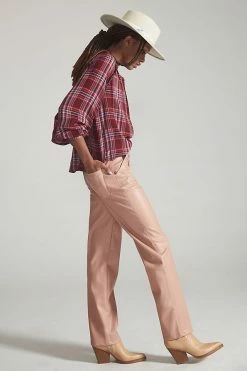 Promo ⌛ En Saison Lana Faux Leather Trousers PINK ???? -PAIGE-shop unnamed file 1719