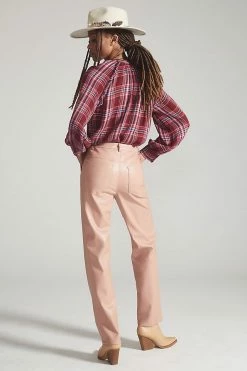 Promo ⌛ En Saison Lana Faux Leather Trousers PINK ???? -PAIGE-shop unnamed file 1721