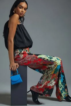 Discount ???? By Anthropologie Silky High-Rise Pants NOVELTY ???? -PAIGE-shop unnamed file 1750