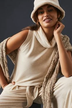 Cheap ๐ Daily Practice By Anthropologie Cowl-Neck Top LIGHT SAND โ