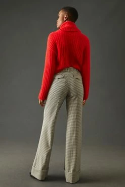 Cheap ???? Maeve Low-Slung Flared Trousers BLACK MOTIF ???? -PAIGE-shop unnamed file 1784