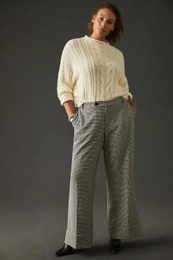 Cheap ???? Maeve Low-Slung Flared Trousers BLACK MOTIF ???? -PAIGE-shop unnamed file 1785