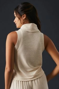 Cheap 👏 Daily Practice By Anthropologie Cowl-Neck Top LIGHT SAND ⌛ -PAIGE-shop unnamed file 180