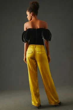 Buy 👏 Rag & Bone Dylan Satin Pants YELLOW ✨ -PAIGE-shop unnamed file 1826