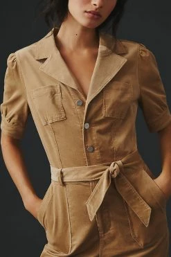 Best deal 🔥 Paige Mayslie Corduroy Jumpsuit TAN CORDUROY 🔔 -PAIGE-shop unnamed file 1837