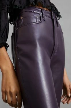 New ???? AGOLDE Recycled Leather Pants DARK PURPLE ???? 4 New ???? AGOLDE Recycled Leather Pants DARK PURPLE ???? -PAIGE-shop unnamed file 1884