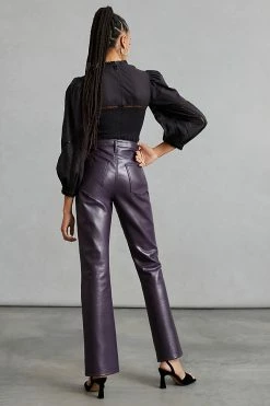 New ???? AGOLDE Recycled Leather Pants DARK PURPLE ???? 5 New ???? AGOLDE Recycled Leather Pants DARK PURPLE ???? -PAIGE-shop unnamed file 1885