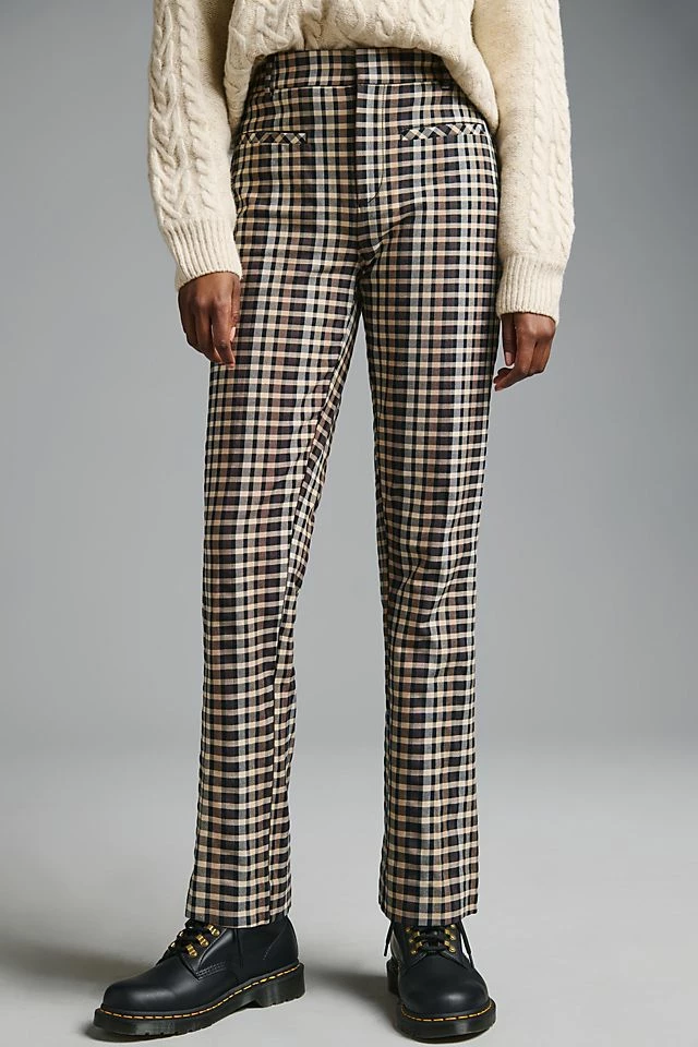 Maeve The Essential High-Rise Kick-Flare Pants Best Pirce ???? Maeve The Essential High-Rise Kick-Flare Pants BROWN MOTIF ✔️ -PAIGE-shop unnamed file 1909