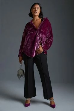 Deals ???? Maeve The Margot Kick-Flare Cropped Pants SOLID BLACK ???? -PAIGE-shop unnamed file 1936