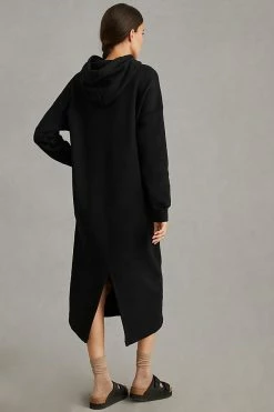 Brand new 🌟 Velvet By Graham & Spencer Sweatshirt Midi 👗 Dress BLACK ⌛ -PAIGE-shop unnamed file 194