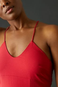 Discount ???? Hutch Front-Slit Jumpsuit BRIGHT RED ✨ -PAIGE-shop unnamed file 1951