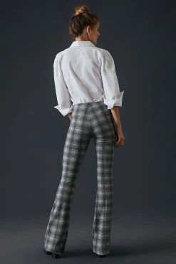 Best deal ⭐ Maeve Plaid Bootcut Pants BLACK MOTIF ❤️ -PAIGE-shop unnamed file 2004