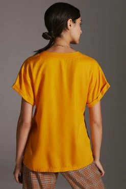 Buy 🌟 Daily Practice By Anthropologie The Ossa V-Neck Top DARK YELLOW ⌛ 8 Buy 🌟 Daily Practice By Anthropologie The Ossa V-Neck Top DARK YELLOW ⌛ -PAIGE-shop unnamed file 202