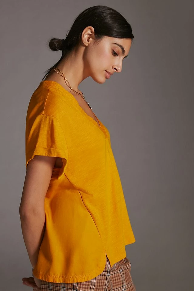 Buy 🌟 Daily Practice By Anthropologie The Ossa V-Neck Top DARK YELLOW ⌛ 6 Buy 🌟 Daily Practice By Anthropologie The Ossa V-Neck Top DARK YELLOW ⌛ - Image 4