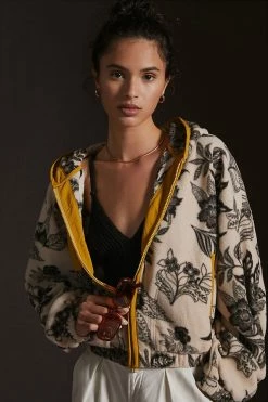 Promo ๐ Daily Practice By Anthropologie Fleece Jacket BLACK & WHITE ๐