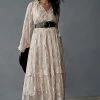 Best Pirce ???? By Anthropologie The Marais Chiffon Maxi ???? Dress: Shine Edition PEACH ???? -PAIGE-shop unnamed file 2105