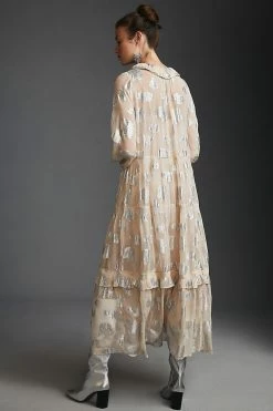 Best Pirce ???? By Anthropologie The Marais Chiffon Maxi ???? Dress: Shine Edition PEACH ???? -PAIGE-shop unnamed file 2108