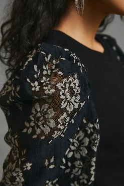 Outlet ???? Dolan Left Coast DOLAN Puff-Sleeve Top BLACK ???? -PAIGE-shop unnamed file 2125