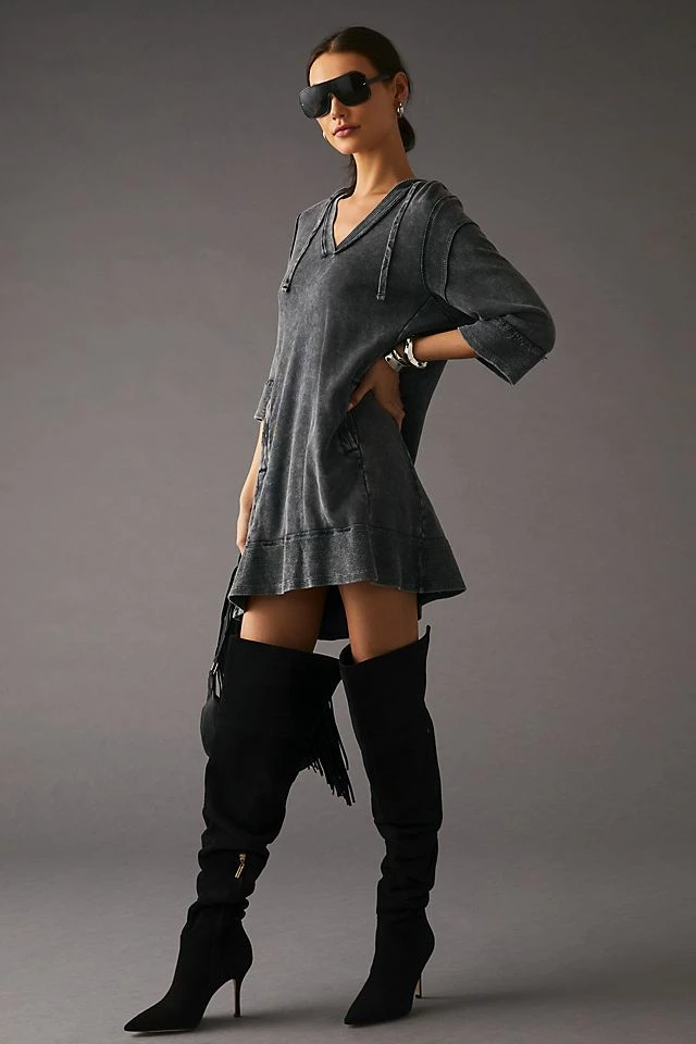 Daily Practice by Anthropologie Sport Hoodie Mini Dress Top 10 ???? Daily Practice By Anthropologie Sport Hoodie Mini ???? Dress BLACK ???? -PAIGE-shop unnamed file 213