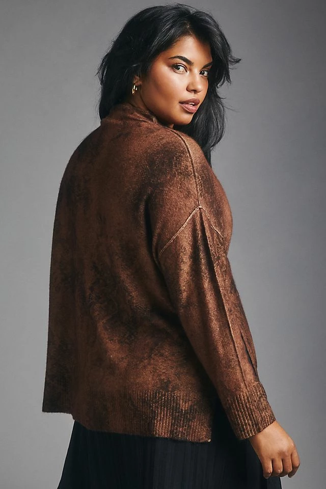 Pilcro Mock-Neck Cashmere Sweater Best Pirce ???? Pilcro Mock-Neck Cashmere Sweater BROWN MOTIF ???? -PAIGE-shop unnamed file 2139