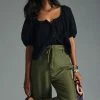Flash Sale ???? Pilcro Puff-Sleeve Gauze Blouse BLACK ???? -PAIGE-shop unnamed file 2167