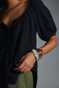 Flash Sale ???? Pilcro Puff-Sleeve Gauze Blouse BLACK ???? 5 Flash Sale ???? Pilcro Puff-Sleeve Gauze Blouse BLACK ???? -PAIGE-shop unnamed file 2170