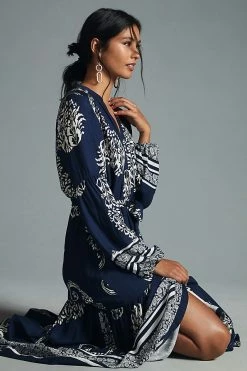 Best deal ???? By Anthropologie Tiered Buttondown ???? Dress NAVY ???? -PAIGE-shop unnamed file 2192