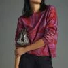Best Sale ???? Pilcro Cashmere Crewneck Sweater PURPLE MOTIF ???? -PAIGE-shop unnamed file 2212