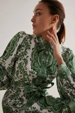 Budget ???? Kachel Printed Maxi ???? Dress GREEN MOTIF ❤️ -PAIGE-shop unnamed file 2232