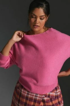 Best Pirce ⌛ Pilcro Lani Cashmere Boatneck Sweater PINK ???? -PAIGE-shop unnamed file 2238