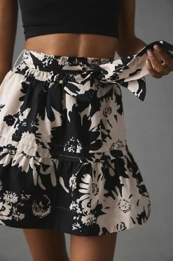 Cheapest ???? The Somerset Collection By Anthropologie The Somerset Mini ???? Skirt BLACK MOTIF ???? -PAIGE-shop unnamed file 2241