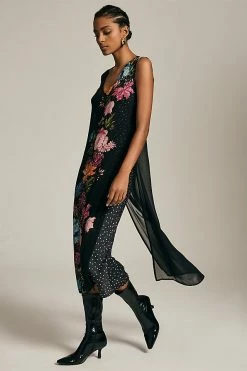 Deals ???? By Anthropologie Layered Sleeveless ???? Dress BLACK MOTIF ???? -PAIGE-shop unnamed file 2254