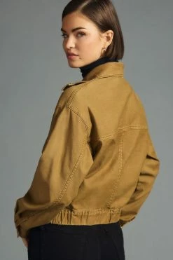 Best Pirce ???? Pilcro Utility Bomber Jacket DARK YELLOW ✨ -PAIGE-shop unnamed file 2275