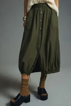 Hot Sale ???? Pilcro Buttondown Bubble ???? Skirt MOSS ???? -PAIGE-shop unnamed file 2294